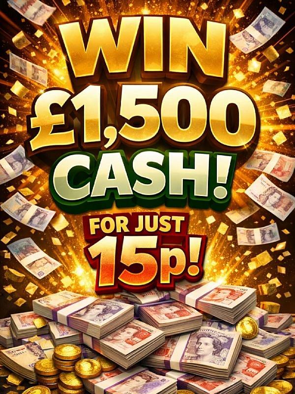 £1,500 CASH FOR JUST 15P - AUTO DRAW!    