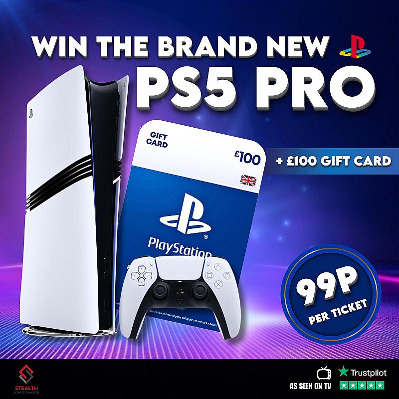 BRAND NEW PS5 PRO + £100 GIFT CARD & INSTANT WINS!   