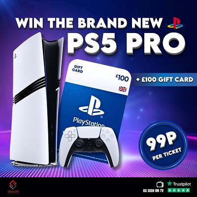 BRAND NEW PS5 PRO + £100 GIFT CARD & INSTANT WINS!   