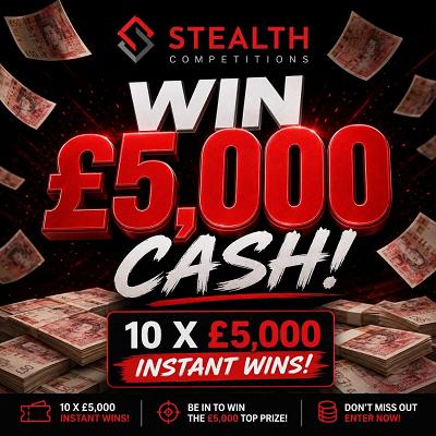 £5,000 CASH WITH 10 X £5K INSTANT WINS!
