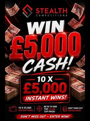 £5,000 CASH WITH 10 X £5K INSTANT WINS!
