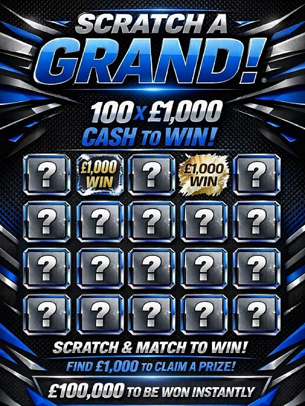 SCRATCH A GRAND - 2 X £2,500 MAIN PRIZE! 