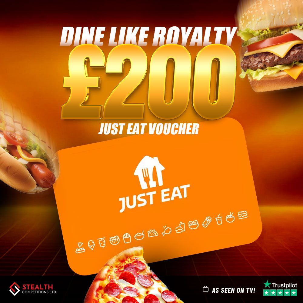 £200 JUST EAT VOUCHER FOR 50P  