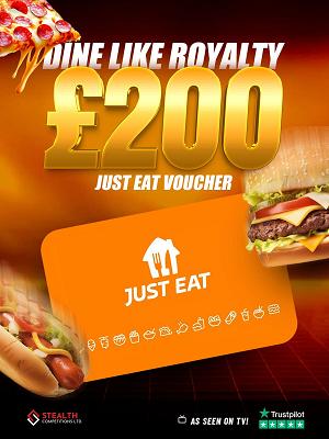 £200 JUST EAT VOUCHER FOR 50P  