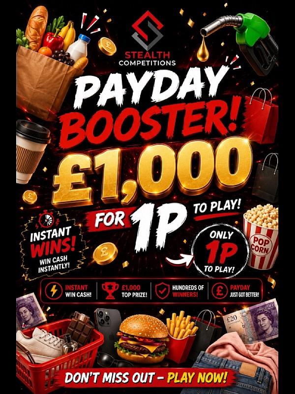 £1,000 CASH FOR 1P WITH INSTANT WINS!!  