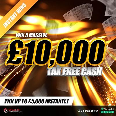 200 TICKETS INTO THE £10,000 WITH INSTANT WINS DRAW!