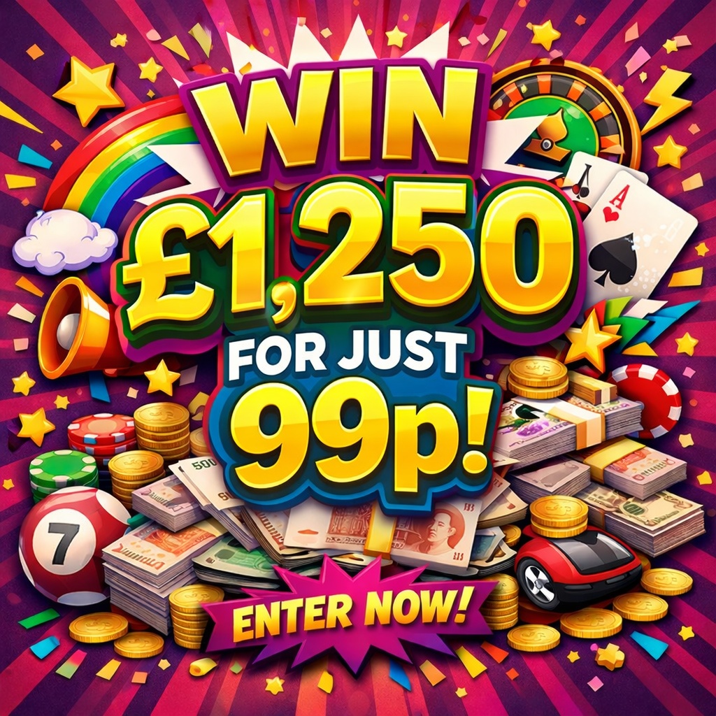 WIN £1,250 CASH FOR 99P - AUTO DRAW!   