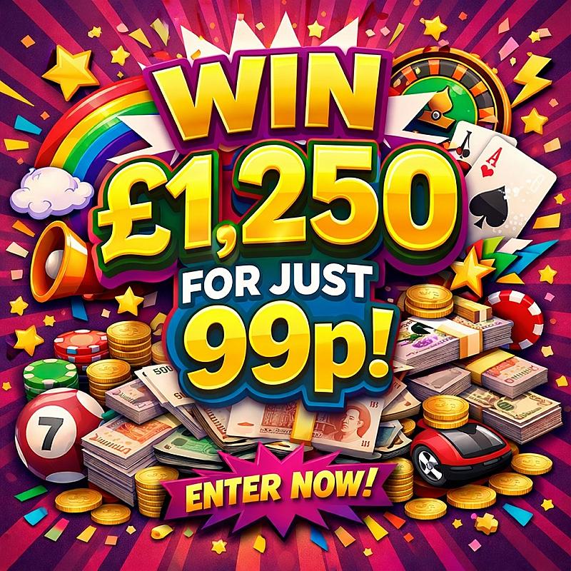 WIN £1,250 CASH FOR 99P - AUTO DRAW!   