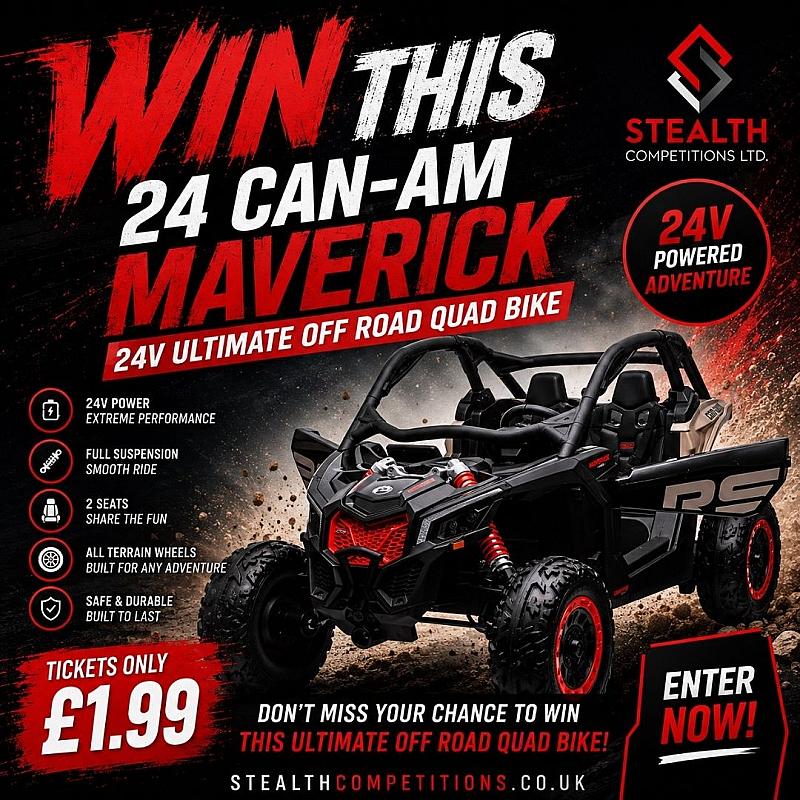 24 Can-Am Maverick 24v Ultimate Off Road Quad Bike