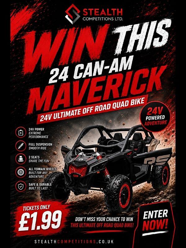 24 Can-Am Maverick 24v Ultimate Off Road Quad Bike