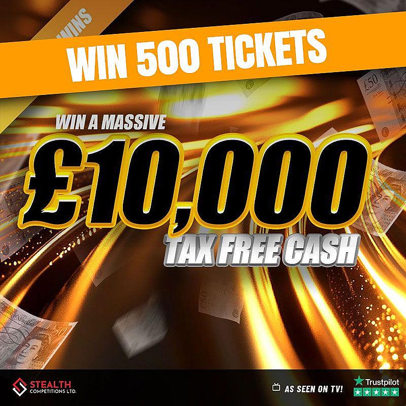 £10,000 MINI RAFFLE - WIN 500 TICKETS!  