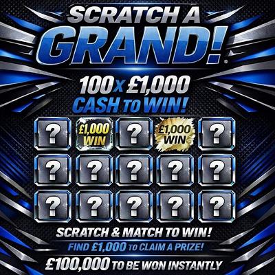 500 TICKETS INTO THE SCRATCH A GRAND DRAW!!
