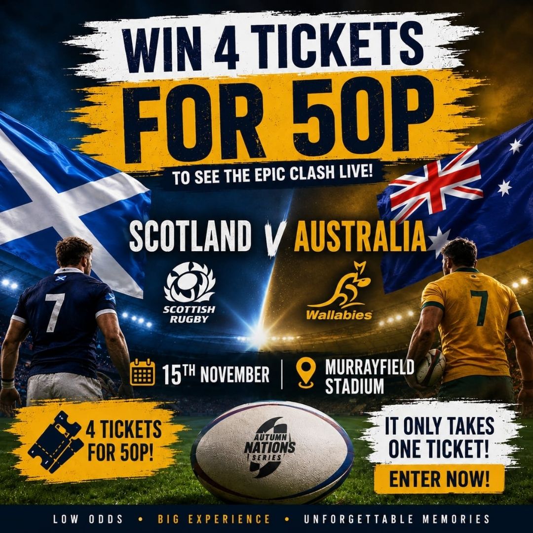 WIN 4 TICKETS TO SCOTLAND VS AUSTRALIA!
