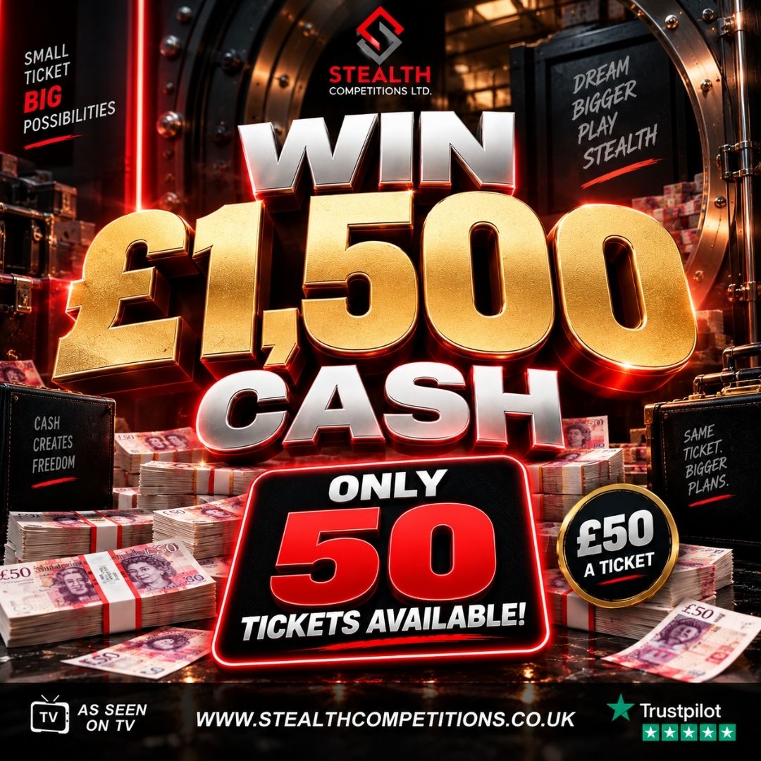 EXTREMELY LOW ODDS £1,500 CASH!