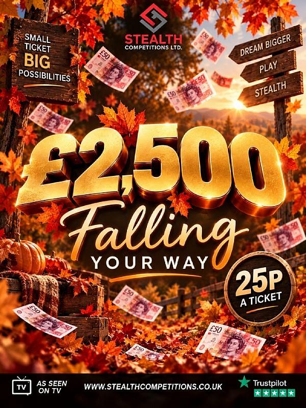 £2,500 CASH FOR JUST 25p!  