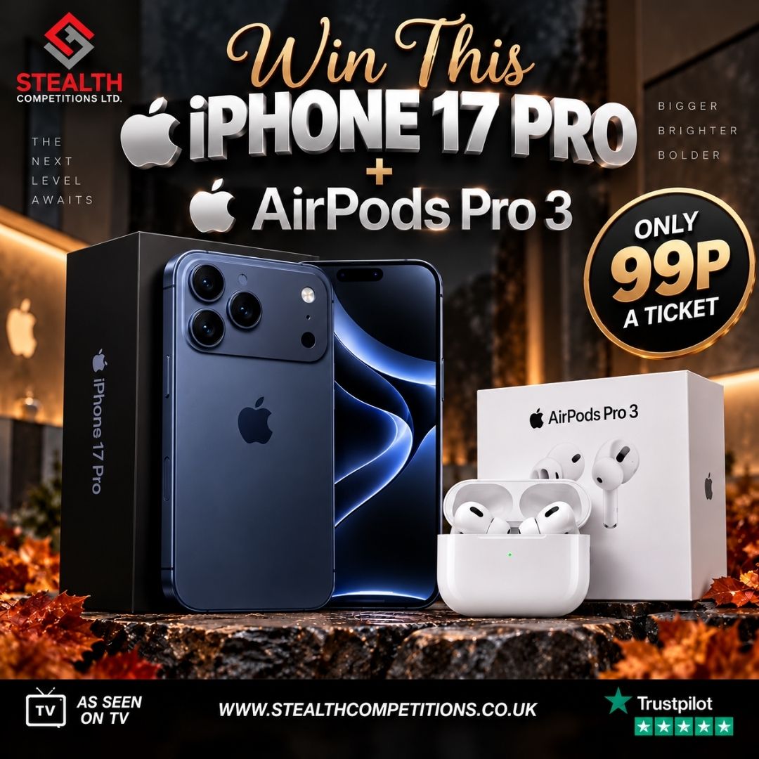 WIN AN IPHONE 17 PRO + AIRPODS PRO 3 BUNDLE!