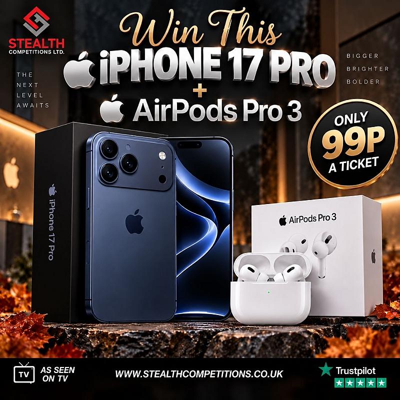 WIN AN IPHONE 17 PRO + AIRPODS PRO 3 BUNDLE!
