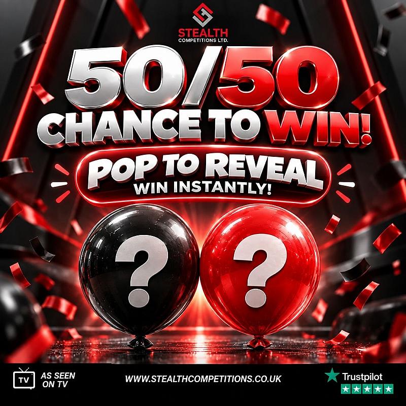 50/50 CHANCE TO POP AND WIN!