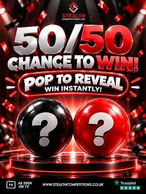 50/50 CHANCE TO POP AND WIN!