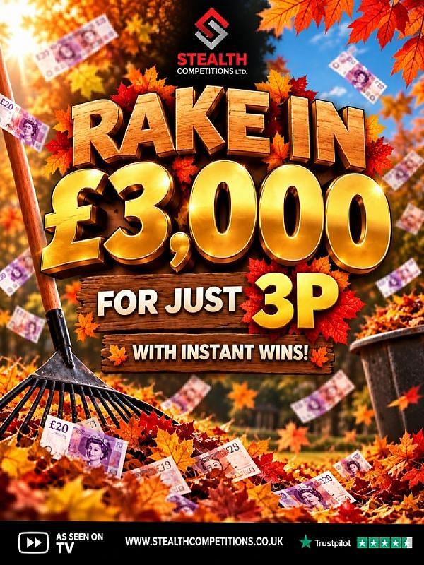 £3,000 CASH WITH INSTANT WINS FOR 3P!   