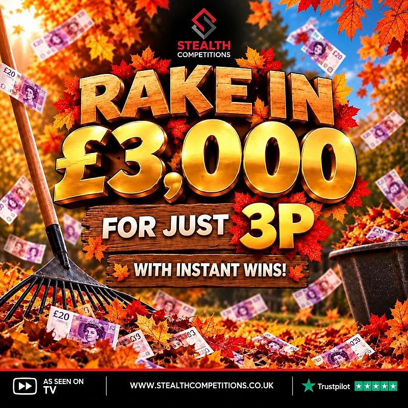 £3,000 CASH WITH INSTANT WINS FOR 3P!   