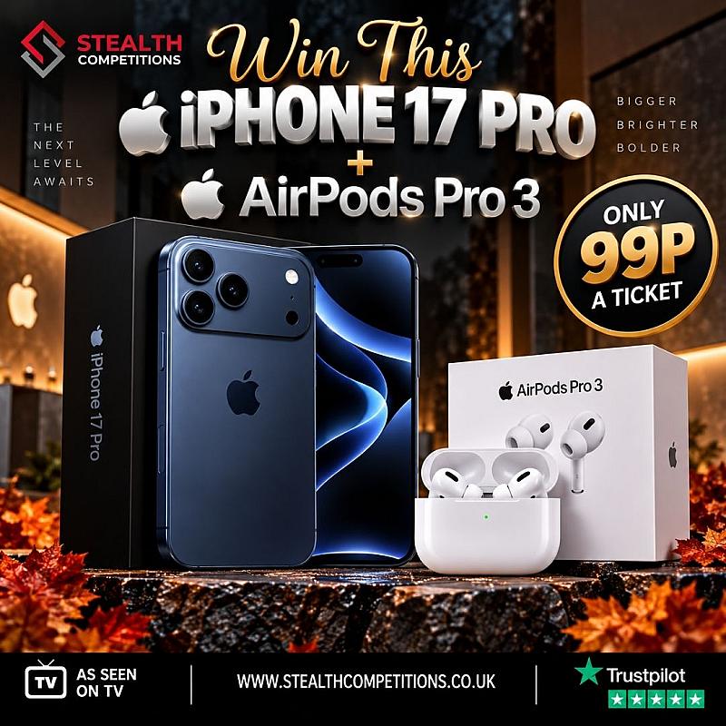 WIN AN IPHONE 17 PRO + AIRPODS PRO 3 BUNDLE!