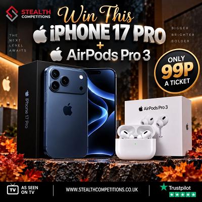 WIN AN IPHONE 17 PRO + AIRPODS PRO 3 BUNDLE!