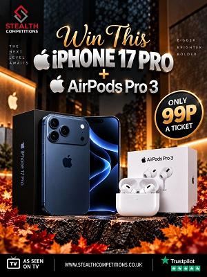 WIN AN IPHONE 17 PRO + AIRPODS PRO 3 BUNDLE!