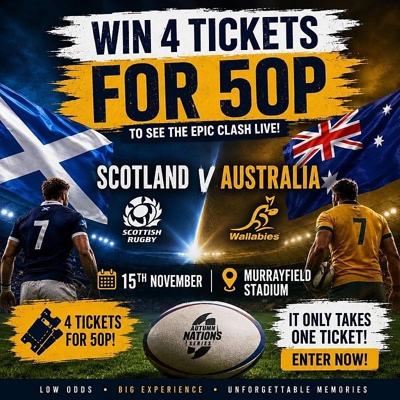 WIN 4 TICKETS TO SCOTLAND VS AUSTRALIA! 