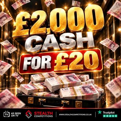 SUPER LOW ODDS £2,000 CASH!!  