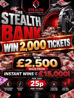 STEALTH BANK MINI RAFFLE - WIN 2,000 TICKETS!