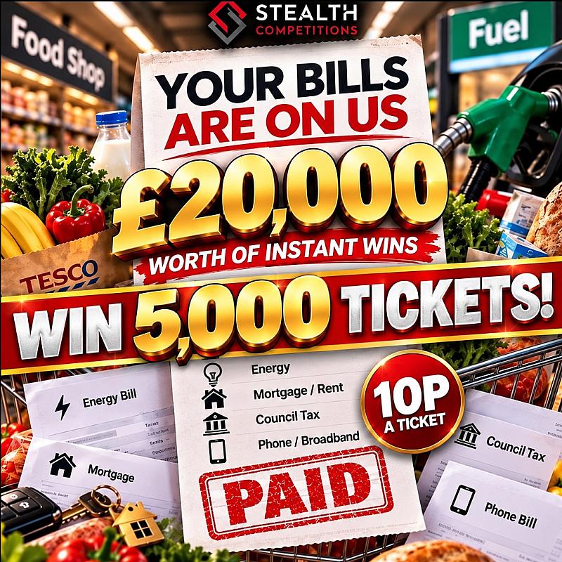 YOUR BILLS ON US MINI RAFFLE - WIN 5,000 TICKETS!