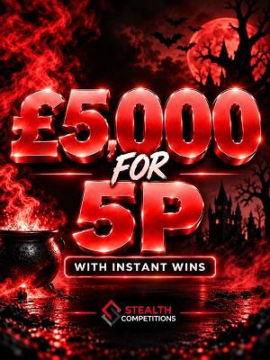 £5,000 CASH WITH INSTANT WINS FOR 5P!   
