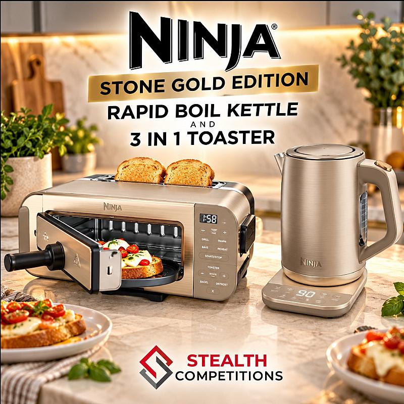 NINJA KETTLE & TOASTER - STONE GOLD EDITION!