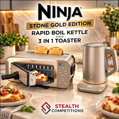 NINJA KETTLE & TOASTER - STONE GOLD EDITION!
