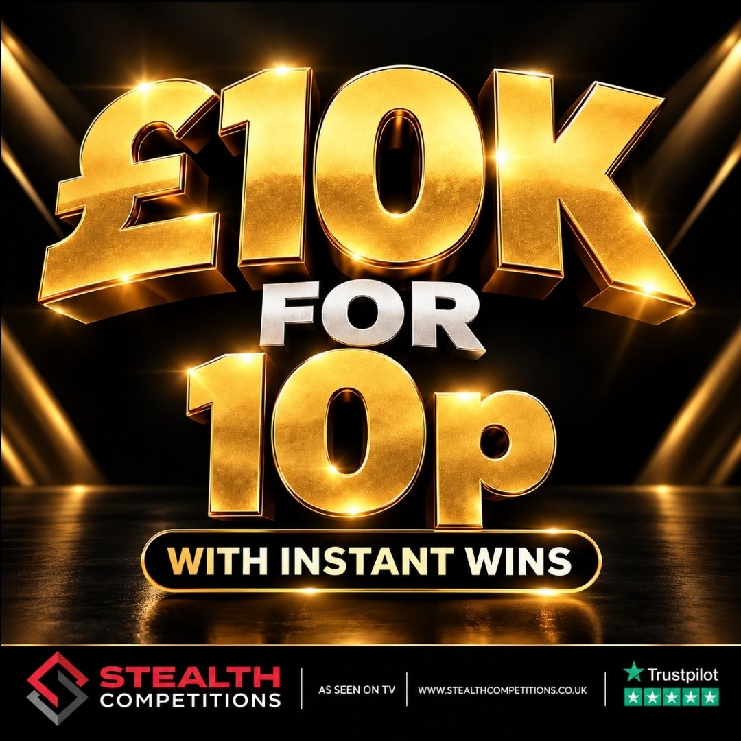 £10,000 CASH FOR 10P WITH INSTANT WINS!!