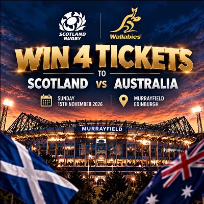 WIN 4 TICKETS TO SCOTLAND VS AUSTRALIA! 