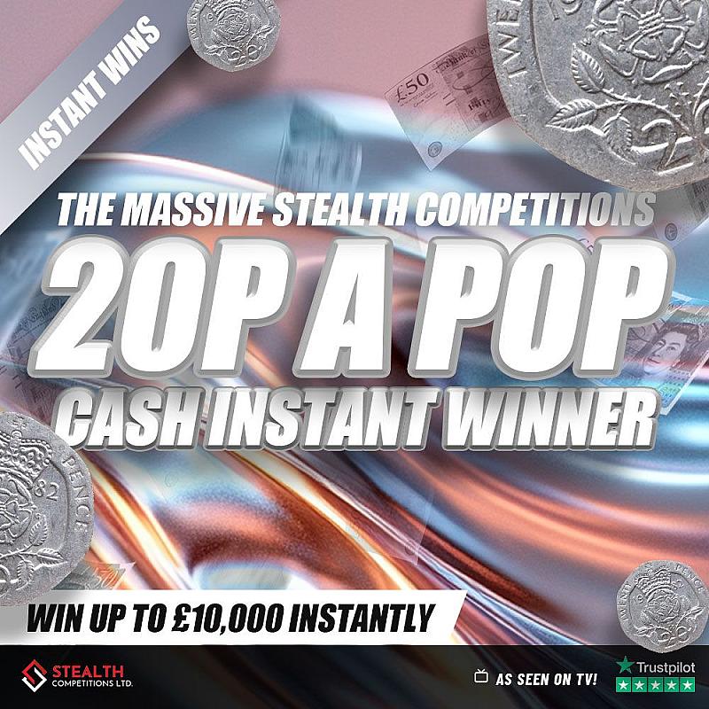 20P A POP INSTANT WIN COMPETITION - £5,000 END PRIZE!