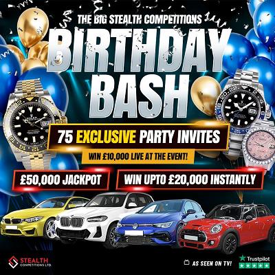 200 TICKETS INTO THE BIG BIRTHDAY BASH DRAW!