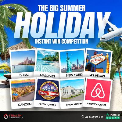 100 TICKETS INTO THE HOLIDAY INSTANT WIN DRAW!