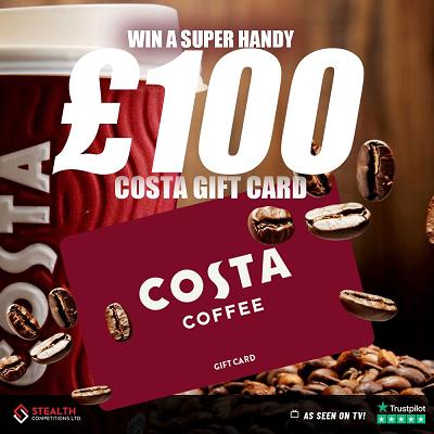 £100 COSTA GIFT CARD - AUTO DRAW! 