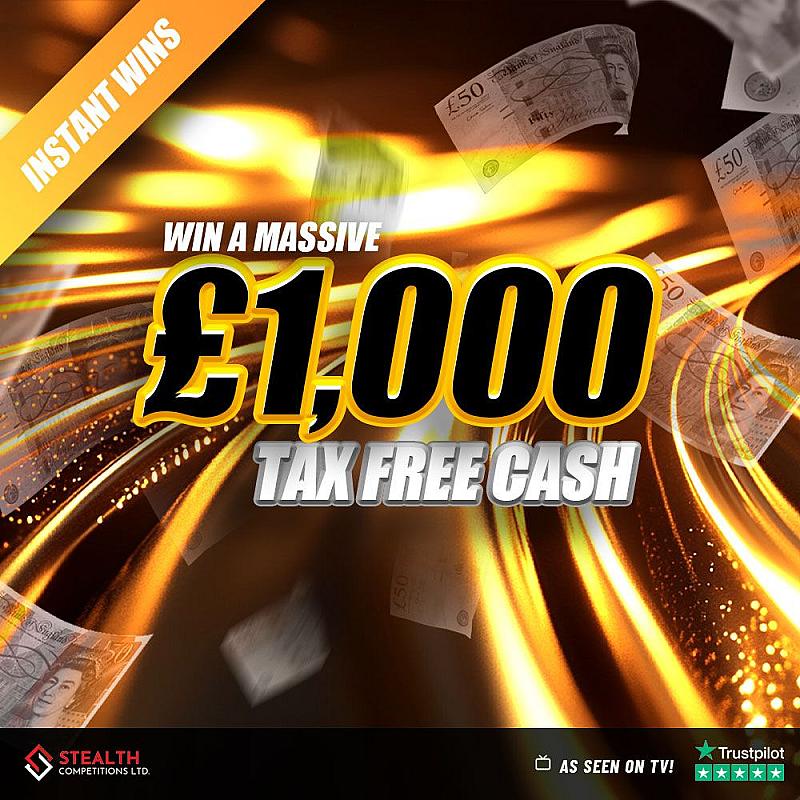 £1,000 CASH FOR 10P WITH INSTANT WINS - AUTO DRAW!  
