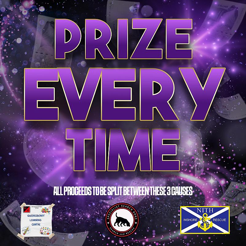 PRIZE EVERYTIME SUPPORTING LOCAL CAUSES - £1,000 MAIN PRIZE!
