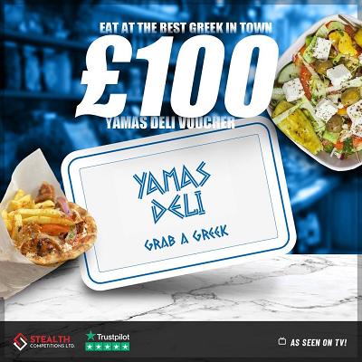 £100 YAMAS DELI VOUCHER!