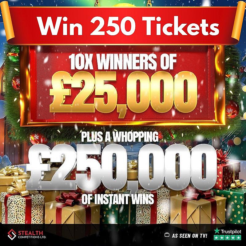 XMAS DAY MINI RAFFLE - WIN 250 TICKETS!   