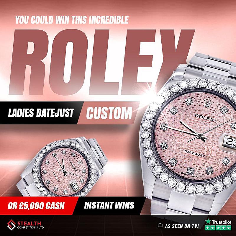 ROLEX DATE JUST CUSTOM WITH INSTANT WINS 