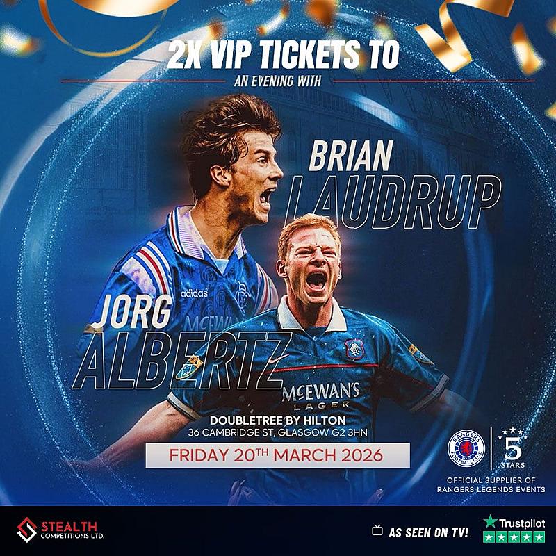 2 VIP TICKETS TO BRIAN LAUDRUP & JORG ALBERTZ