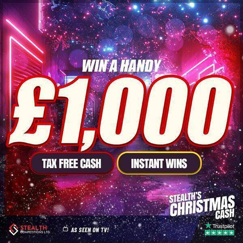 £1,000 CASH WITH INSTANT WINS FOR HIGH STAKES £2K!