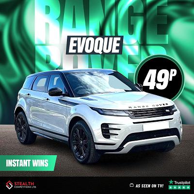 500 TICKETS INTO THE RANGE ROVER EVOQUE DRAW!